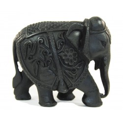 Statuette éléphant noir