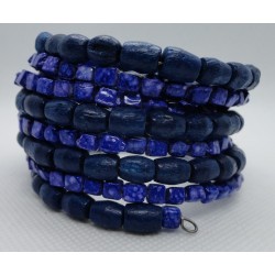 Bracelet multi-rangs Bleu